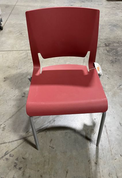 ARMLESS RED CHAIR