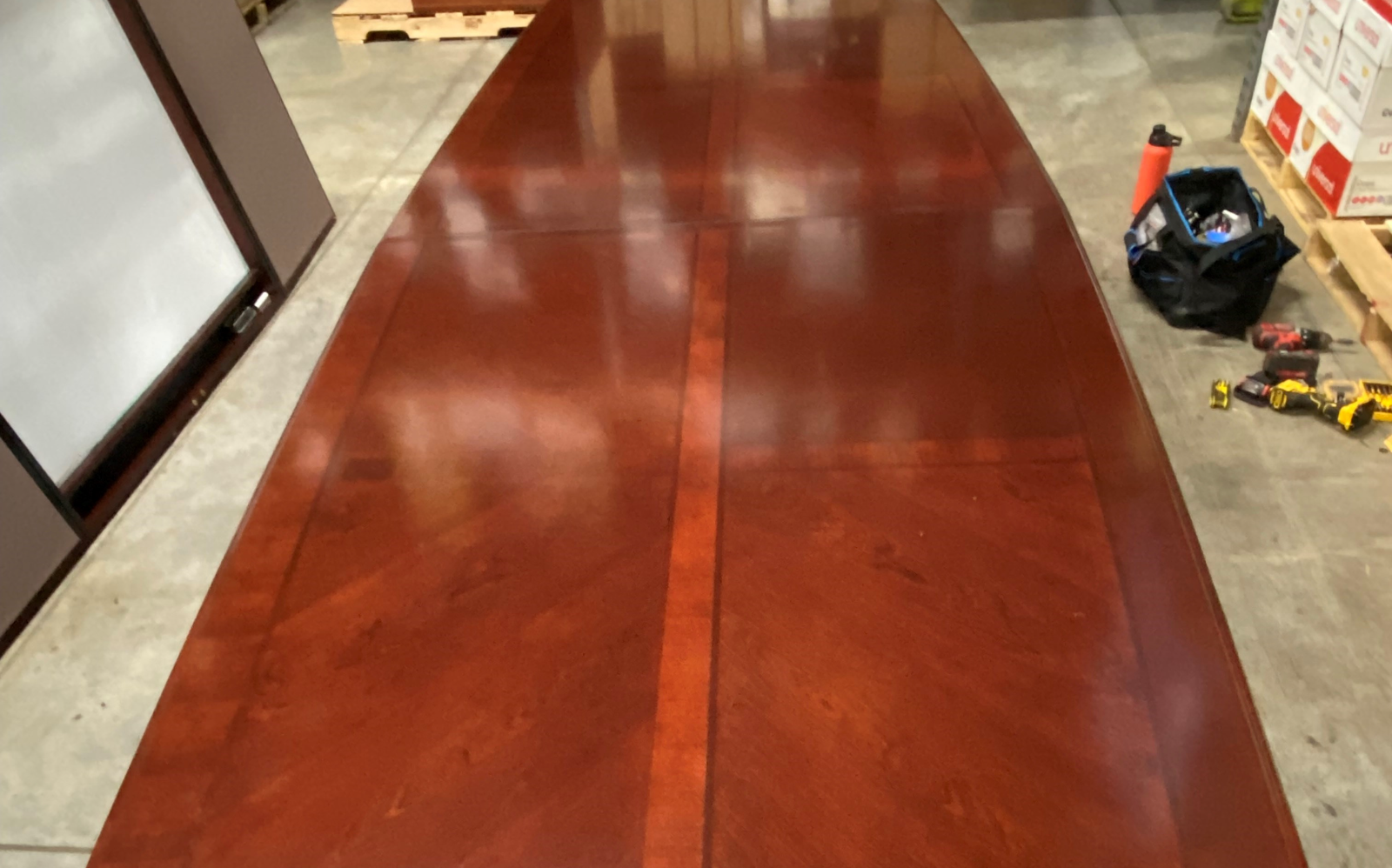 DECORATIVE WOOD CONFERENCE TABLE