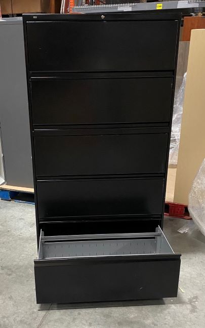 5 DRAWER, ROLL OUT LAT FILE- BLACK