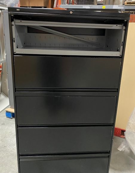5 DRAWER, ROLL OUT LAT FILE- BLACK